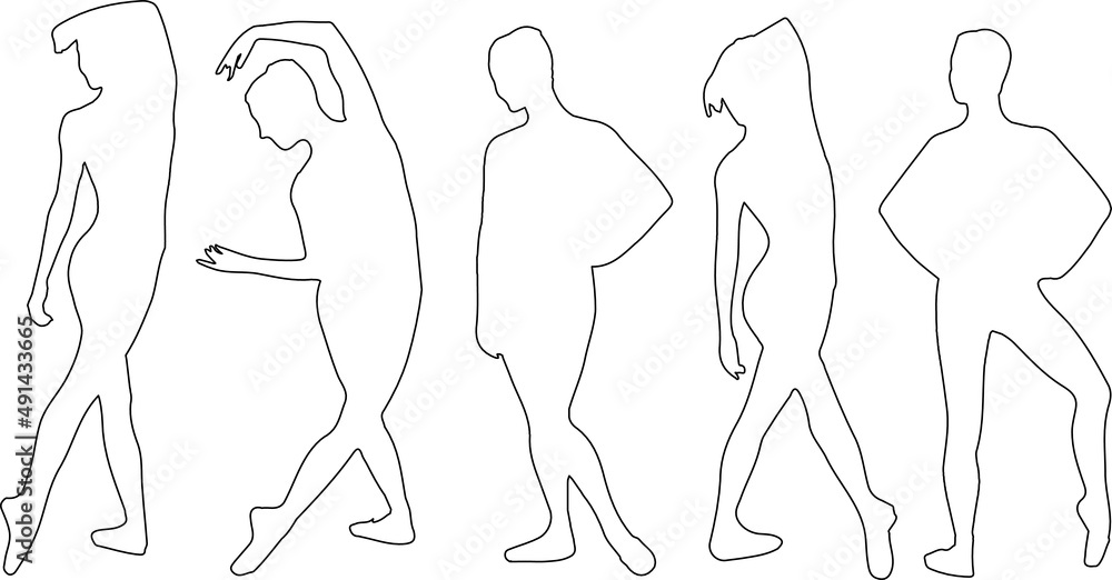 Vector silhouette of ladies, front, back, lateral, view perfect to include in your architecture projects, renders, sketches or plans. Vector silhouette of ladies, front, back, lateral, view perfect to include in your architecture projects, renders, sketches or plans.