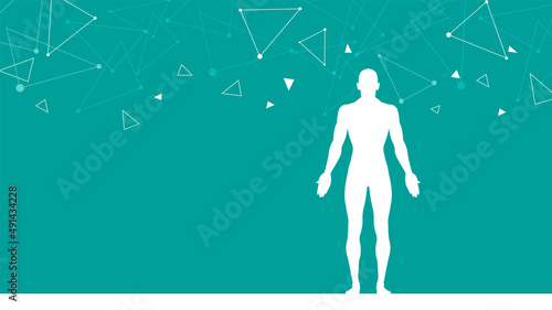 sistema immunitario, corpo umano, silhouette,