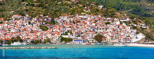  Northen Sporades, Greece. Beautiful greek island Skopelos. view of town and port. © Freesurf