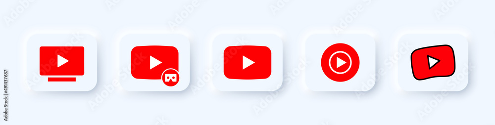 Youtube Icon Key Youtube icon set. Official logotypes of Youtube Apps. youtube, youtube ...