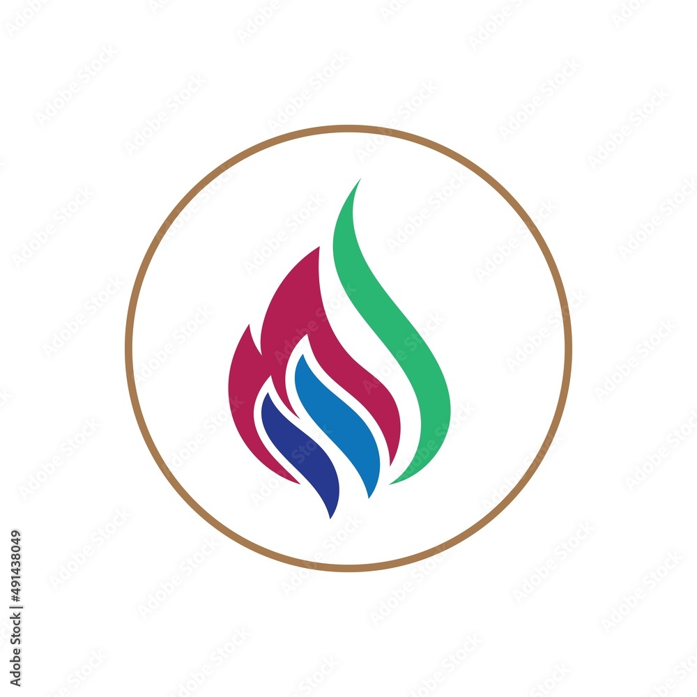 Obraz premium Fire flame logo vector illustration design template