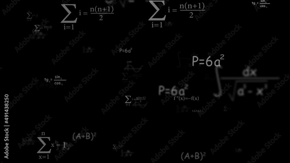 Physics, math formulas and equations. Loop animation. Stock Video ...