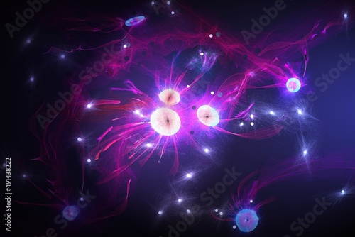 Abstract background with microscopic effect plasma or electrons