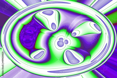 Purple and green psychadelic swirl