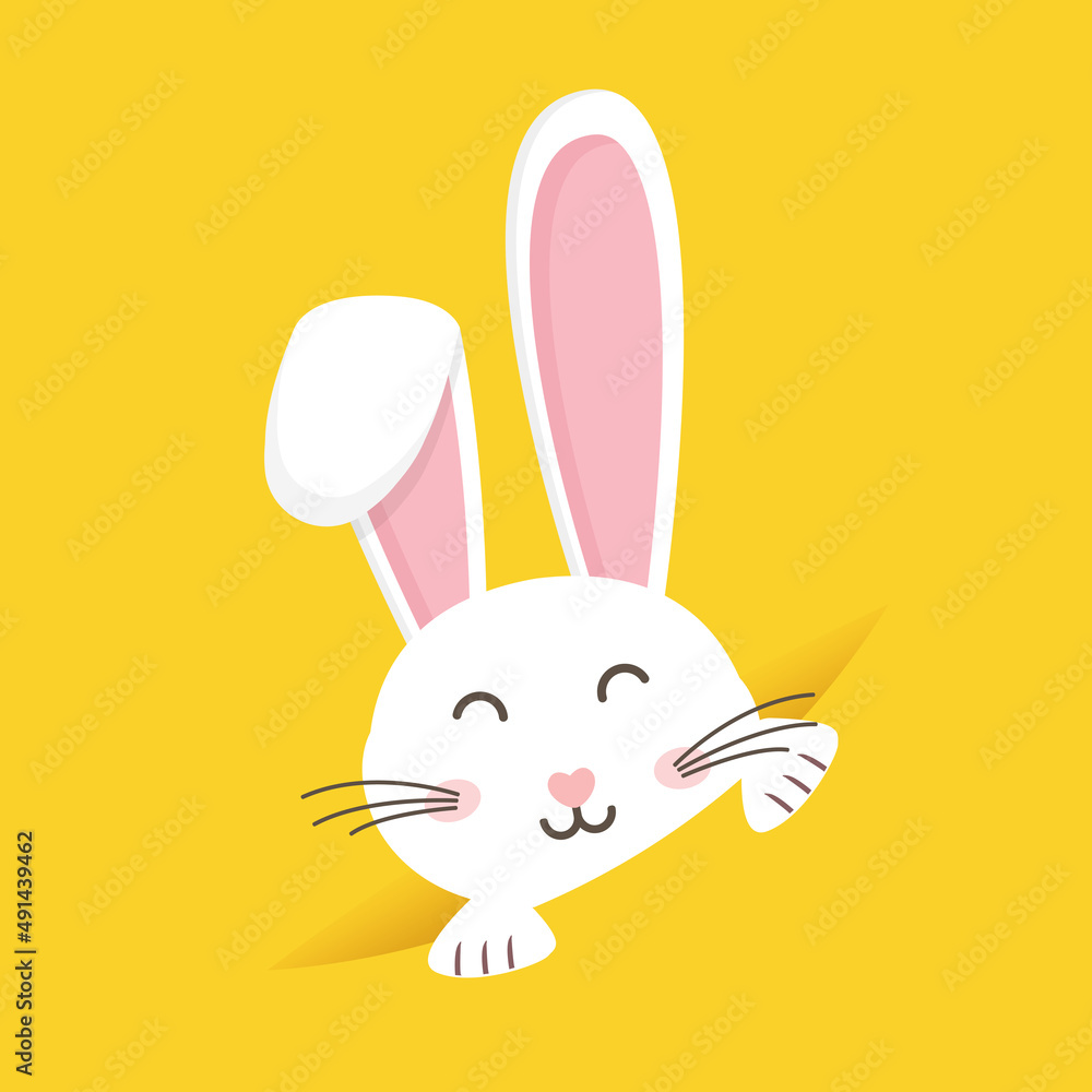 Fototapeta premium Easter rabbit, easter Bunny. Vector illustration.