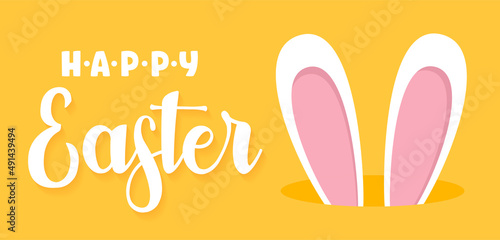 Easter rabbit, easter Bunny. Vector illustration.