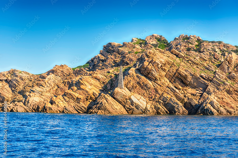 View of the Island of Budelli, Maddalena Archipelago, Sardinia, Italy View of the Island of Budelli, Maddalena Archipelago, Sardinia, Italy
