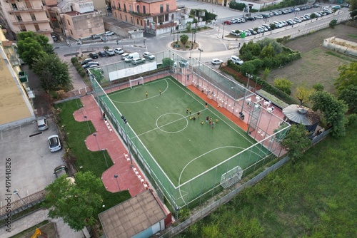 soccer field seen from above