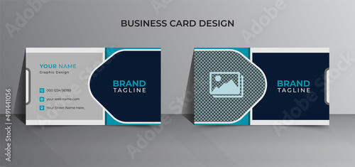 Modern and simple business card print template design in vector