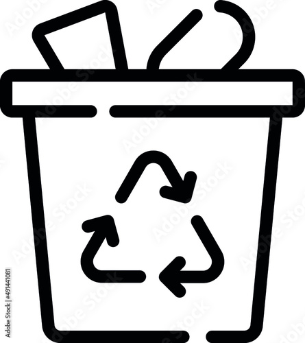 A plastic bin is a container used to hold waste of plastic materials
