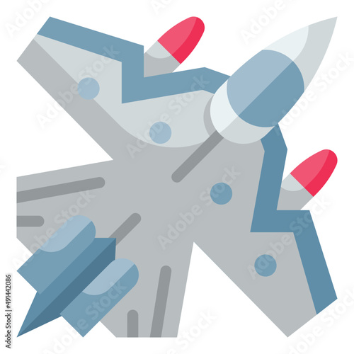 jet flat icon