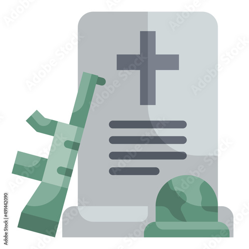 graveyard flat icon