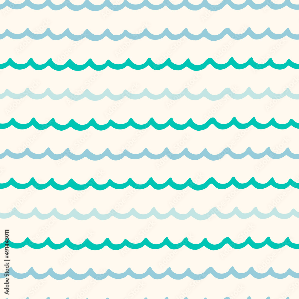 Seamless repeating pattern with hand drawn wavy lines on ligth background for surface design and other design projects Seamless repeating pattern with hand drawn wavy lines on ligth background for surface design and other design projects