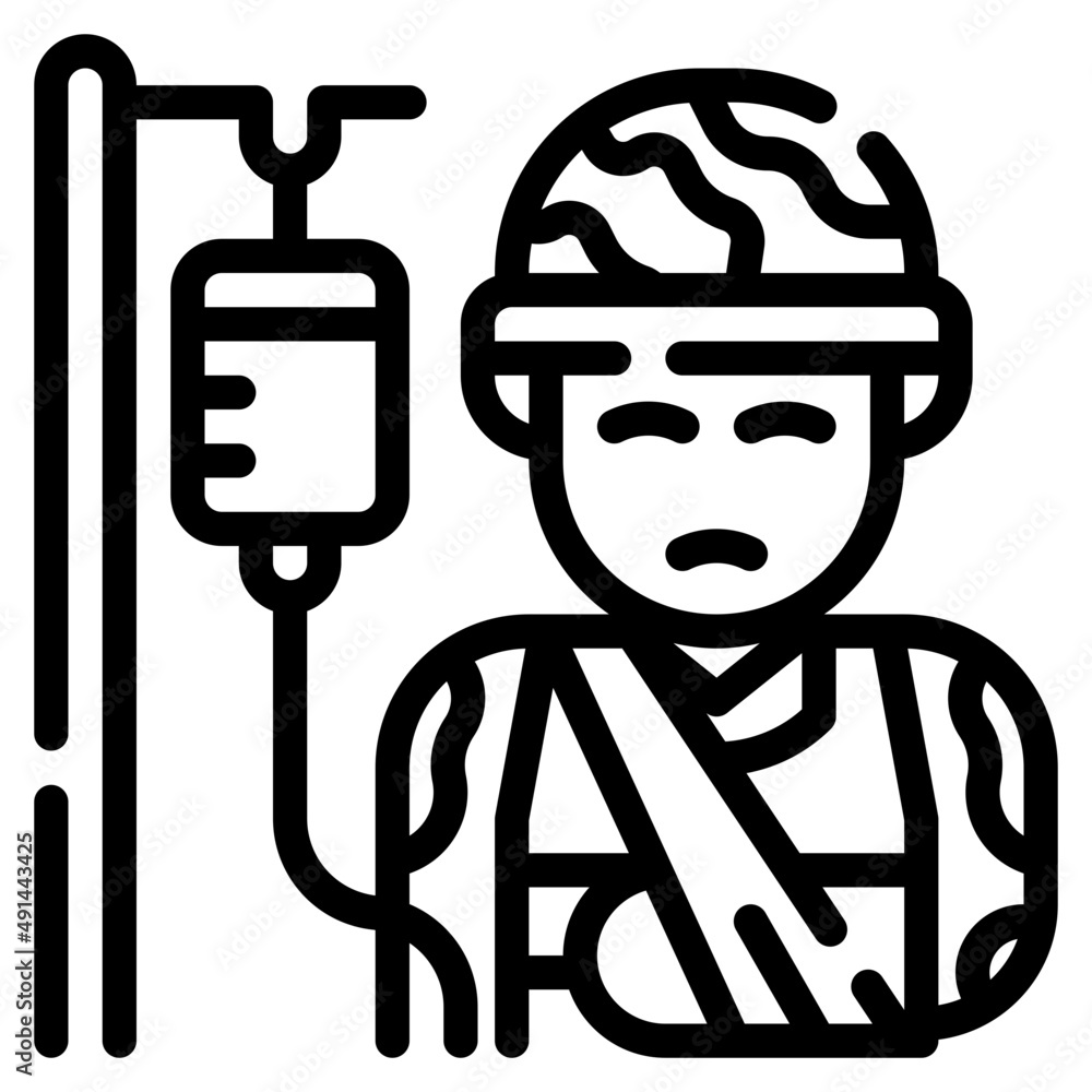 casualties line icon casualties line icon