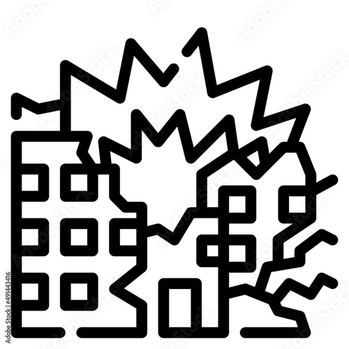destroy line icon