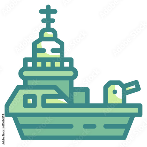 warship blue line icon