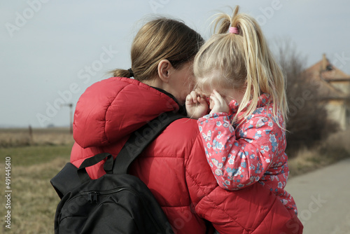 Foto The refugees fleeing the war
