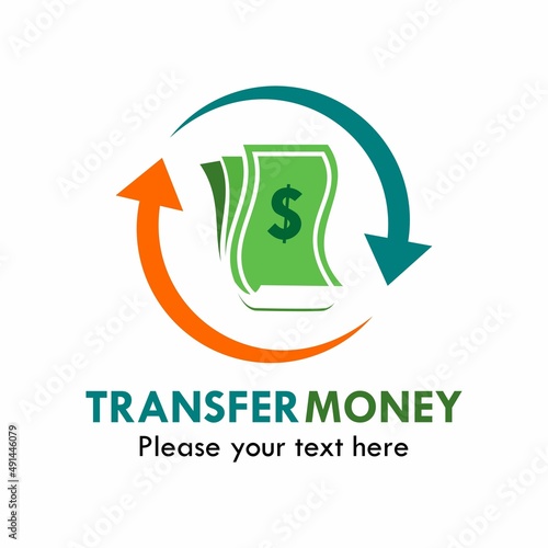 Transfer money logo template illustration