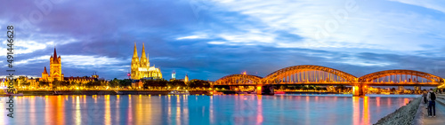 Kölner Dom, Hohenzollernbrücke, Panorama, Köln, Cologne, Deutschland 