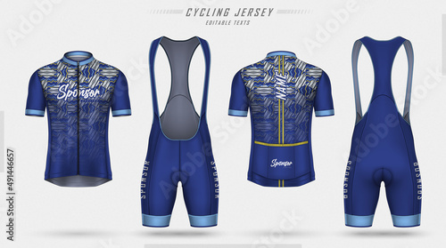 Cycling jersey, front and back