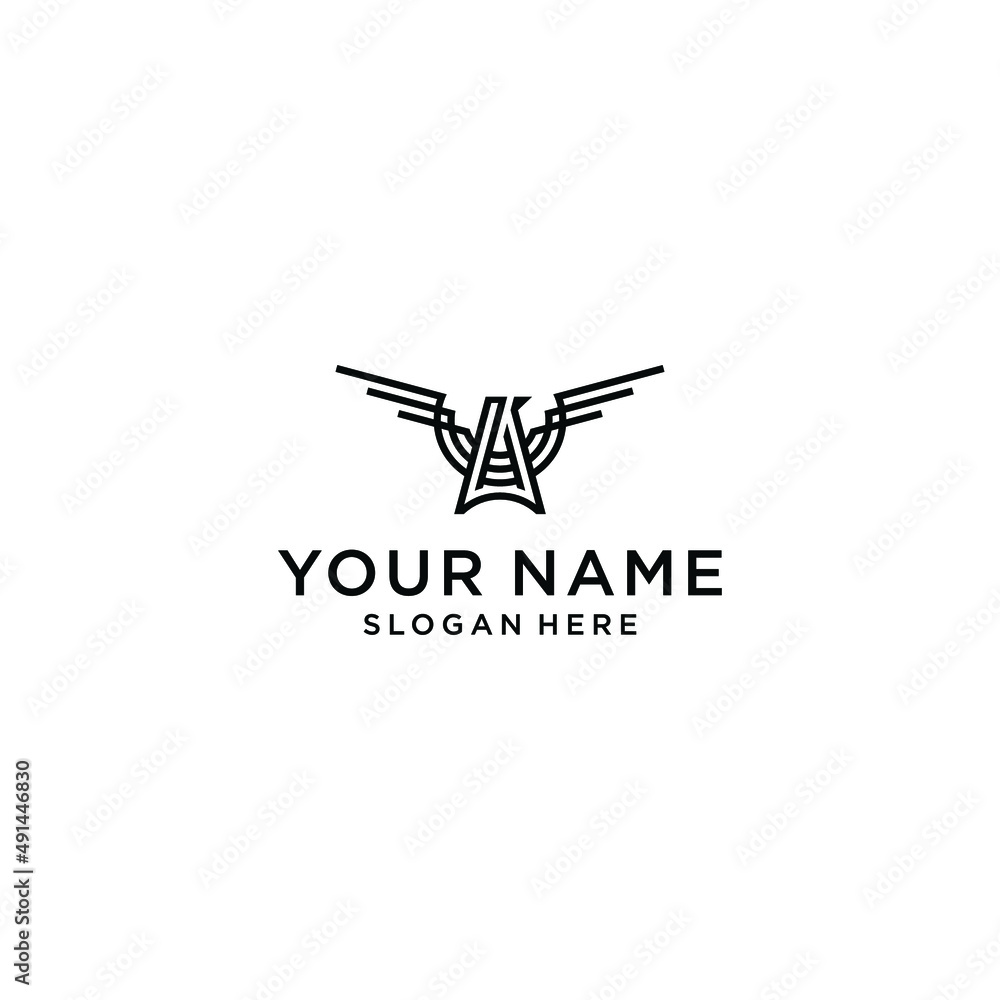 creative eagle logo design vector graphic