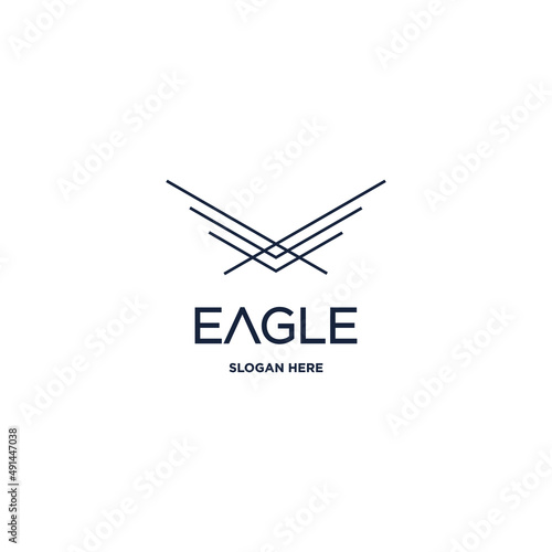 creative eagle logo design vector graphic