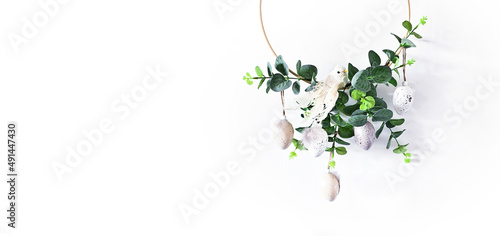 Easter spring overhang, minimalist background, wall decoration