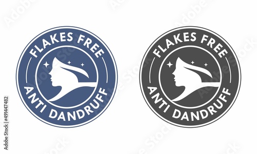 Anti dandruff flakes free design logo template illustration