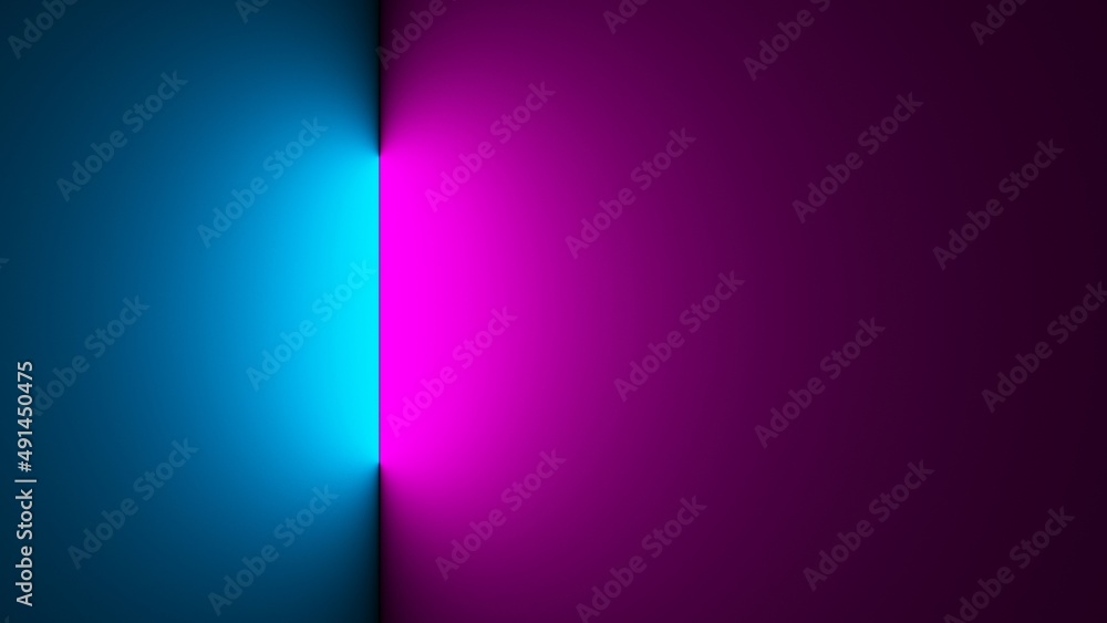 Neon lamp blue purple background. Music party background.