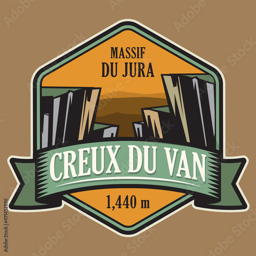 Emblem with the name of Creux du Van