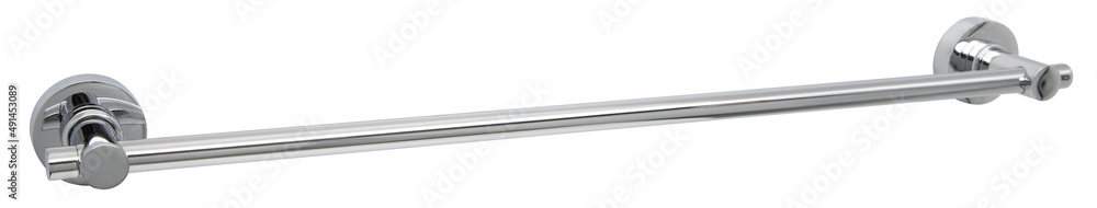 New modern towel rail on a white background. New modern towel rail on a white background.