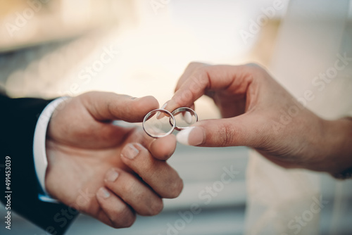 rings in hand