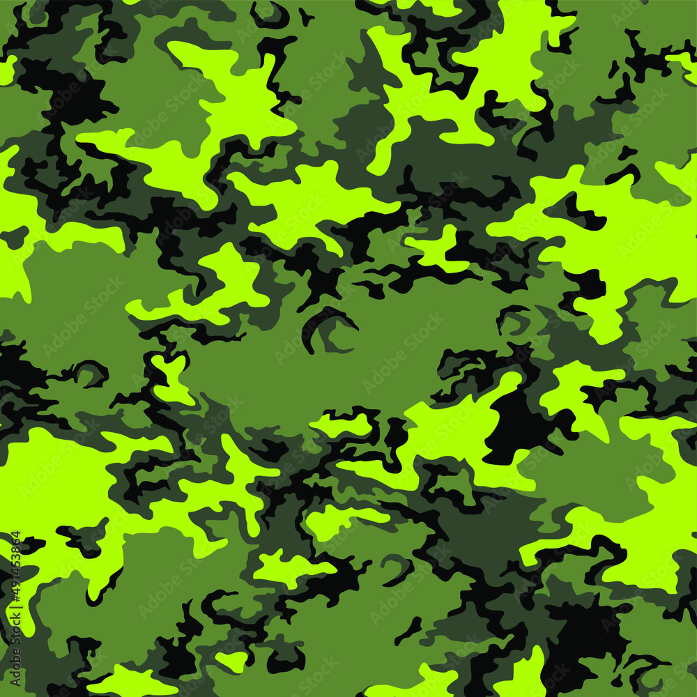 Camouflage texture seamless pattern. Abstract modern military style camo ornament for fabric and fashion textile print. Vector background. Camouflage texture seamless pattern. Abstract modern military style camo ornament for fabric and fashion textile print. Vector background.