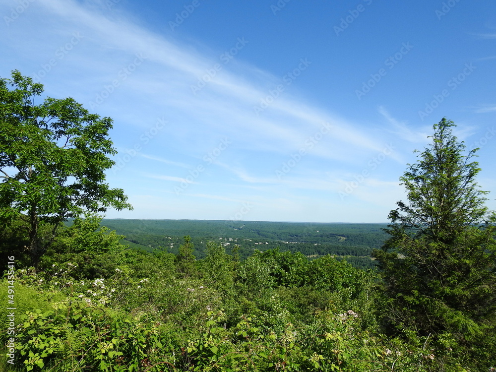 Scenic view from the top of Camelback Mountain, in the Big Pocono State Park, Monroe County, Pennsylvania. Scenic view from the top of Camelback Mountain, in the Big Pocono State Park, Monroe County, Pennsylvania.