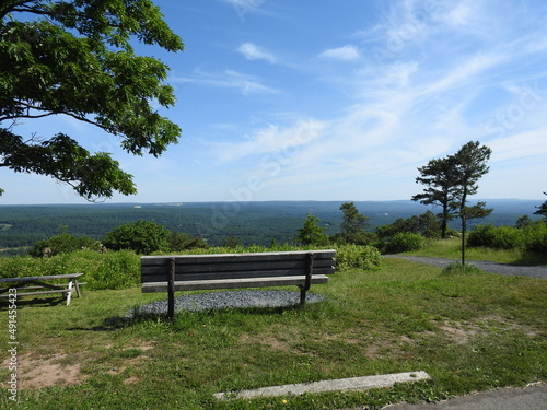 Scenic view from the top of Camelback Mountain, in the Big Pocono State Park, Monroe County, Pennsylvania.