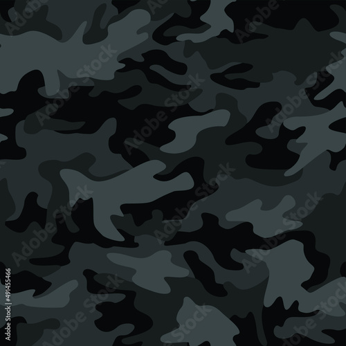 Camouflage texture seamless pattern. Abstract modern military camo ornament for fabric and fashion textile print. Vector background.