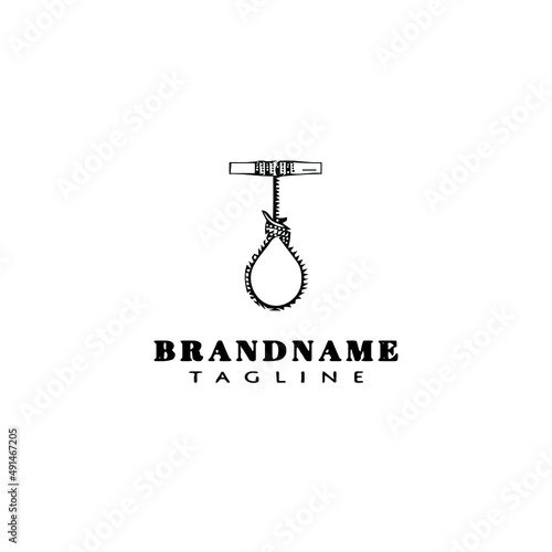 gallows logo cartoon icon design template black isolated vector illustration