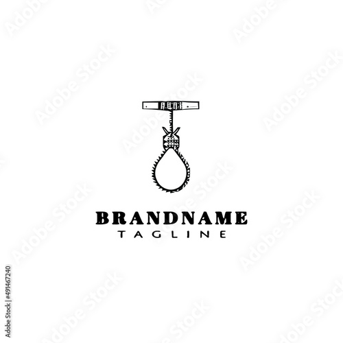 gallows logo cartoon icon design template black isolated vector illustration