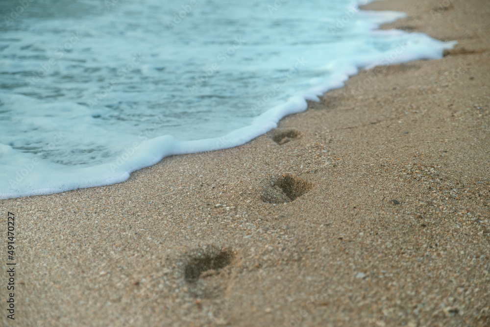Tidal waves on the coastline of the beach. Tidal waves on the coastline of the beach.