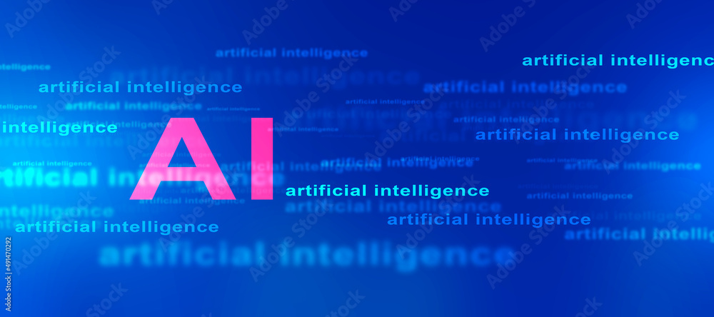 Obraz premium 2d rendering Artificial Intelligence (AI) concept