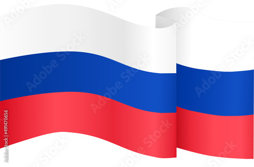 Russia flag wave  isolated  on png or transparent background,Symbol Russia,template for banner,card,advertising ,promote,and business matching country poster, vector illustration
