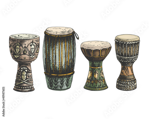 131_congas, darbuka_djembe_congas high cuban drum, instrument, hand percussion, membranophone, darbuka, cuban drum, national symbol of egyptian music shaabi, djembe, west african drum, hand drawing, c