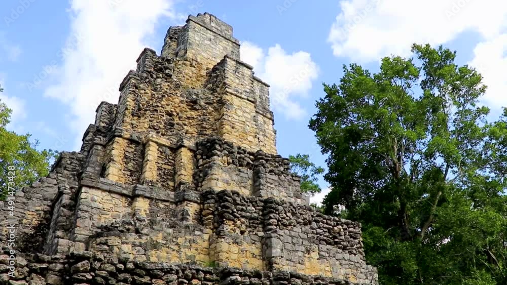 Ancient Mayan site with temple ruins pyramids artifacts Muyil Mexico. Ancient Mayan site with temple ruins pyramids artifacts Muyil Mexico.