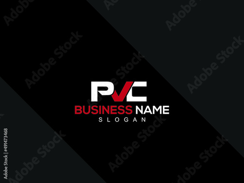 Creative PVC Logo Icon, Alphabet pvc letter logo image vector for your company