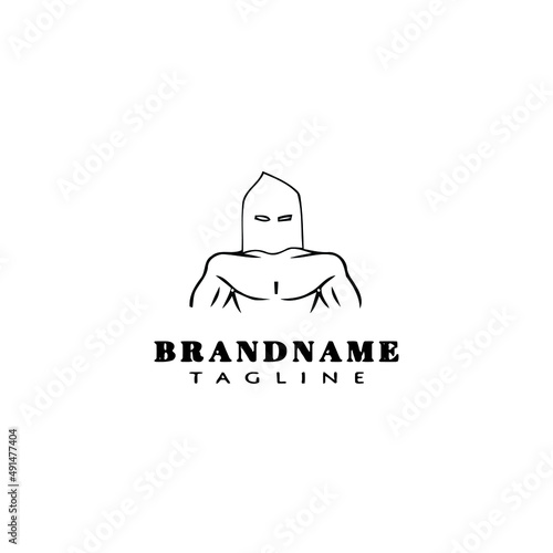 cavalry logo cartoon design icon template black isolated vector