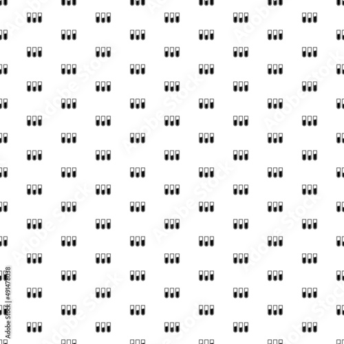 Square seamless background pattern from black water game symbols. The pattern is evenly filled. Vector illustration on white background