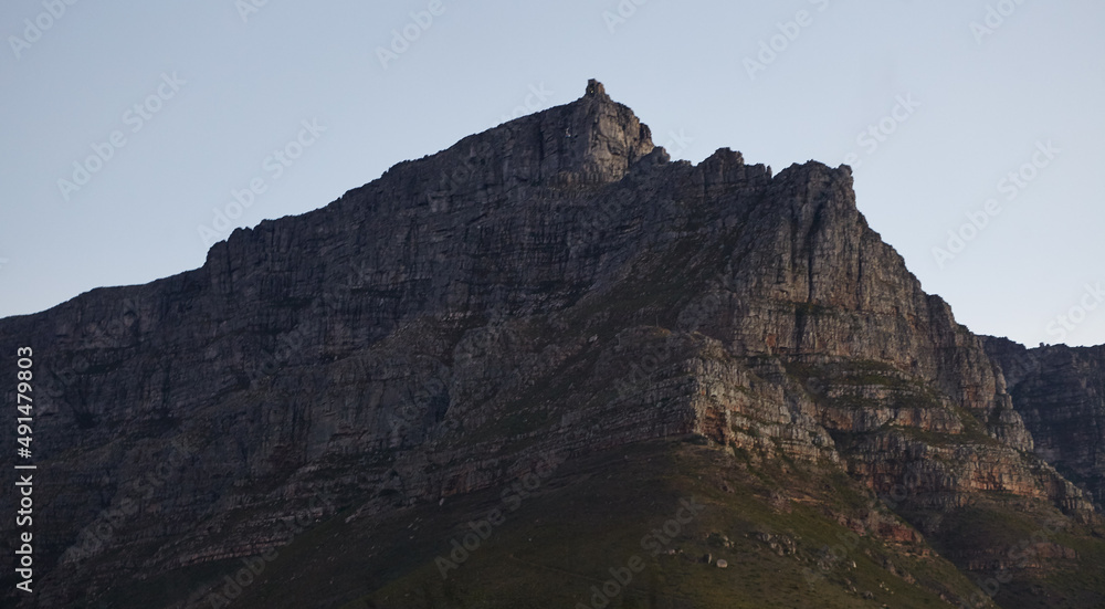 Rocky landscape in the Western Cape. Shot of the mountains of Cape Town.
