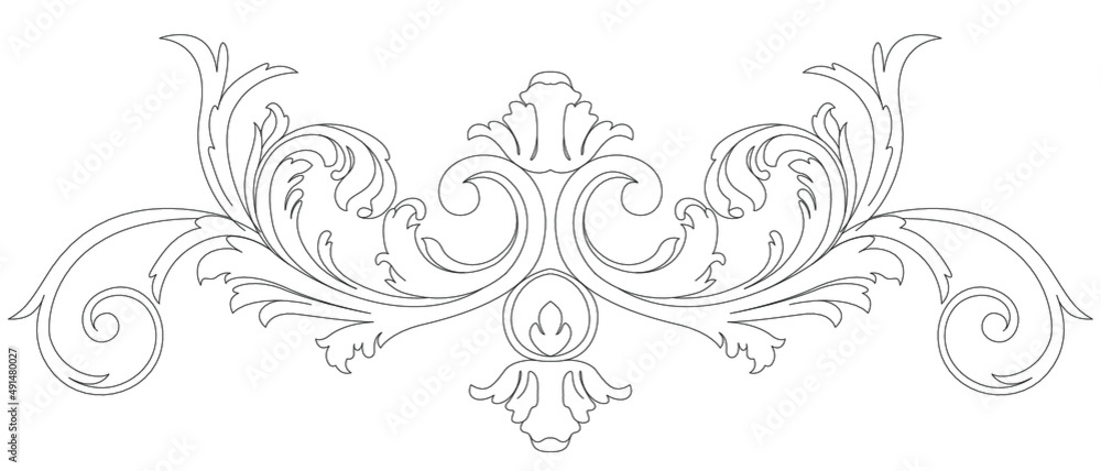 French ornament design illustration French ornament design illustration