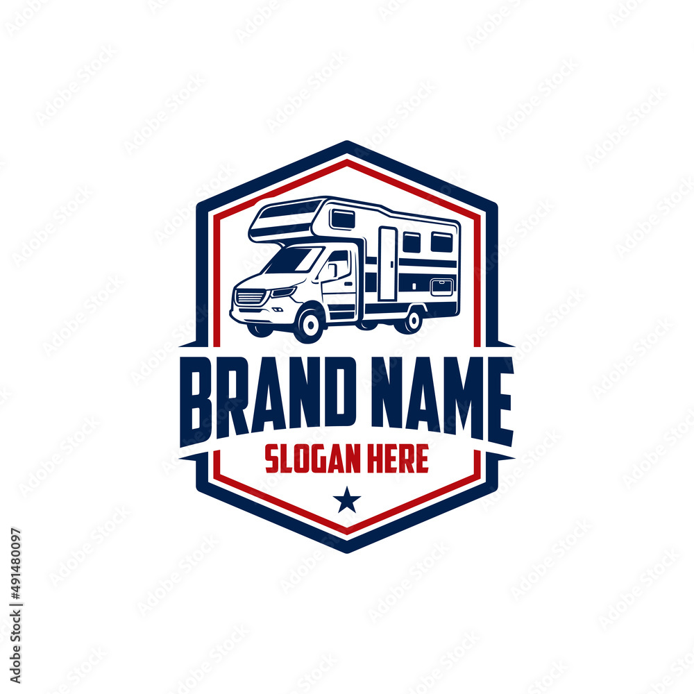 Obraz premium RV Camper Car Logo Designs Template