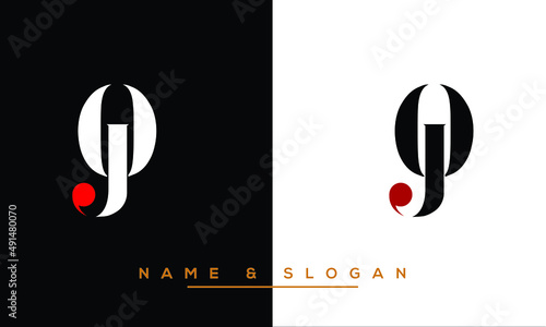 JO,  OJ,  J,  O   Abstract Letters Logo Monogram
